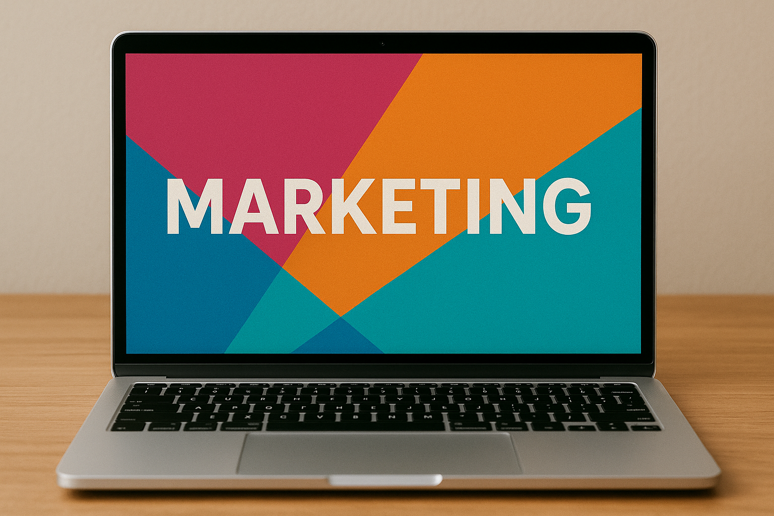 Computer screen displaying marketing from website development services
